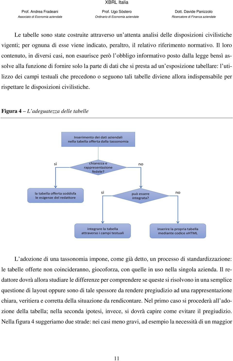 l utilizzo dei campi testuali che precedono o seguono tali tabelle diviene allora indispensabile per rispettare le disposizioni civilistiche.