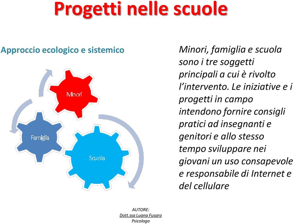 Le iniziative e i progetti in campo intendono fornire consigli pratici ad insegnanti