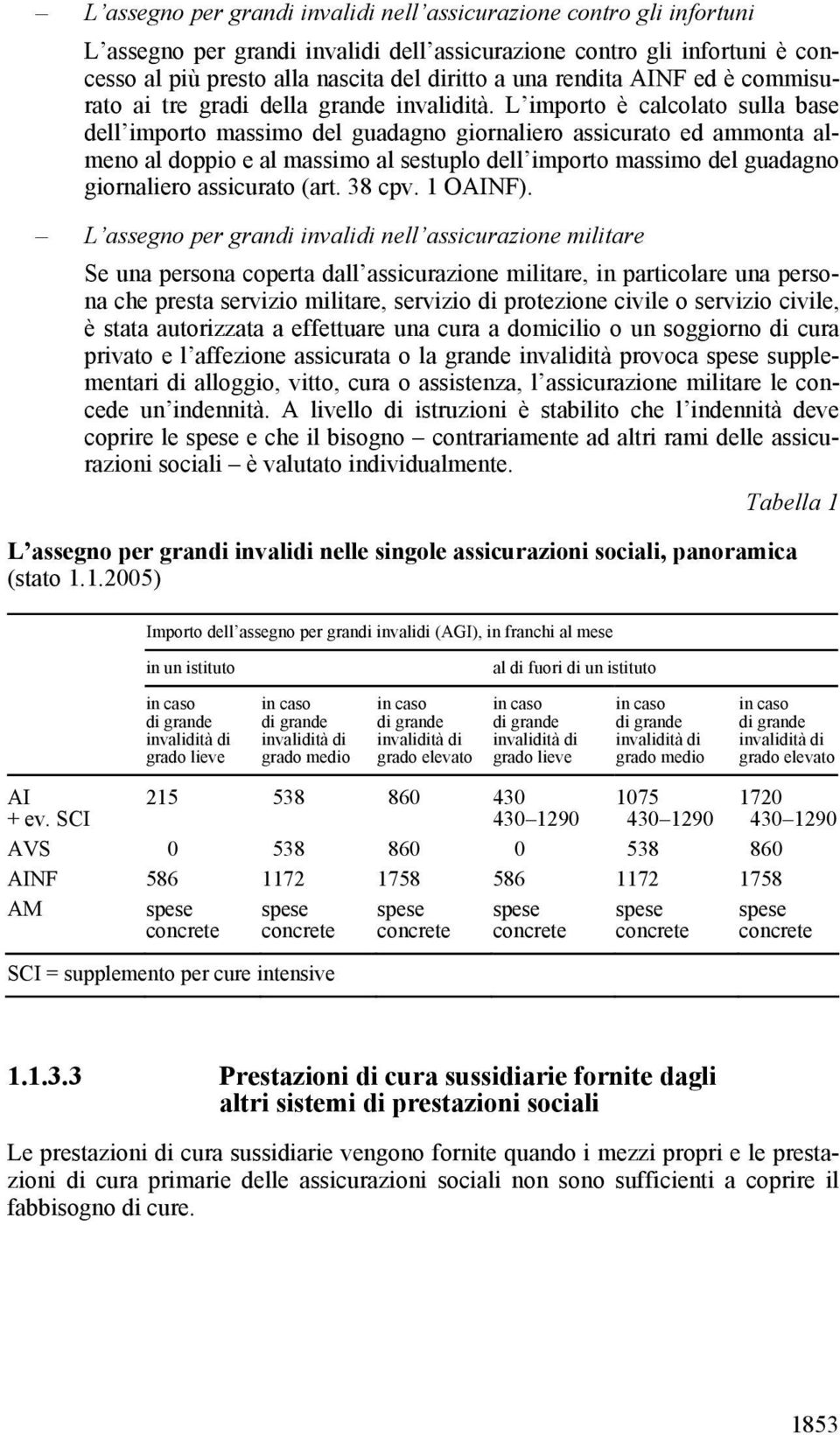 L importo è calcolato sulla base dell importo massimo del guadagno giornaliero assicurato ed ammonta almeno al doppio e al massimo al sestuplo dell importo massimo del guadagno giornaliero assicurato