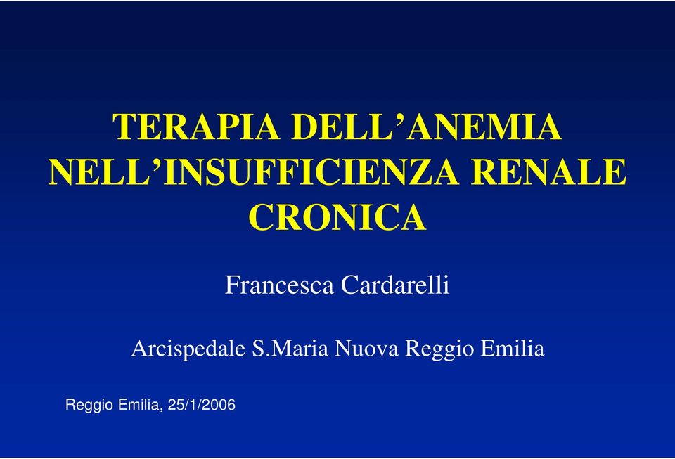 Francesca Cardarelli Arcispedale S.