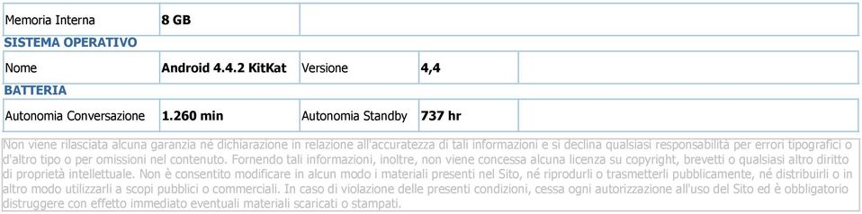 d'altro tipo o per omissioni nel contenuto. Fornendo tali informazioni, inoltre, non viene concessa alcuna licenza su copyright, brevetti o qualsiasi altro diritto di proprietà intellettuale.