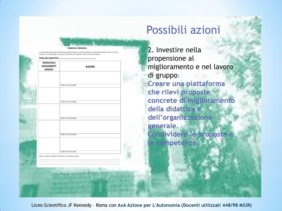 gruppo: Creare una piattaforma che rilevi proposte concrete