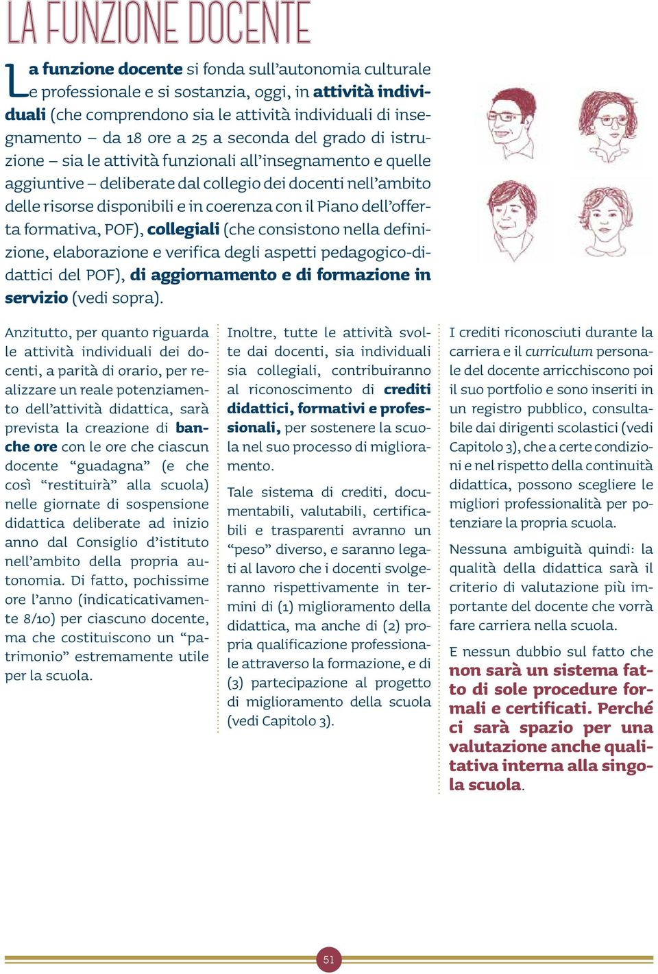 coerenza con il Piano dell offerta formativa, POF), collegiali (che consistono nella definizione, elaborazione e verifica degli aspetti pedagogico-didattici del POF), di aggiornamento e di formazione