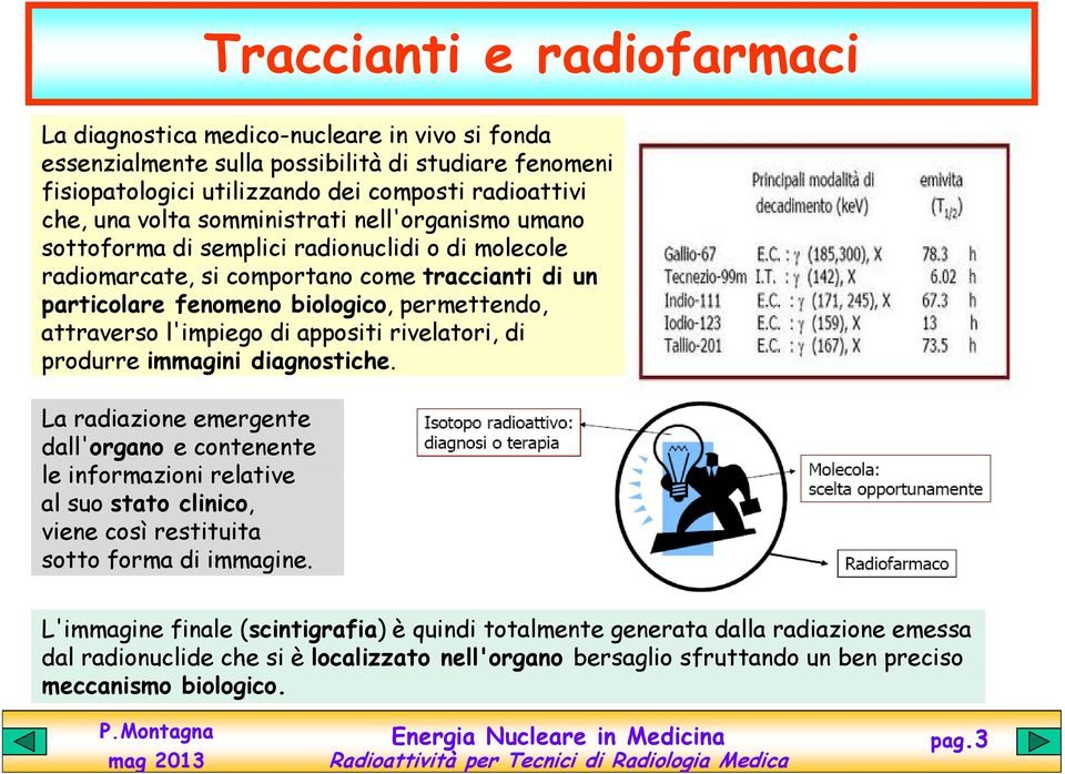 l'impiego di appositi rivelatori, di produrre immagini diagnostiche.