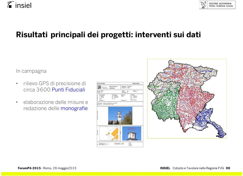 Punti Fiduciali elaborazione delle misure e redazione