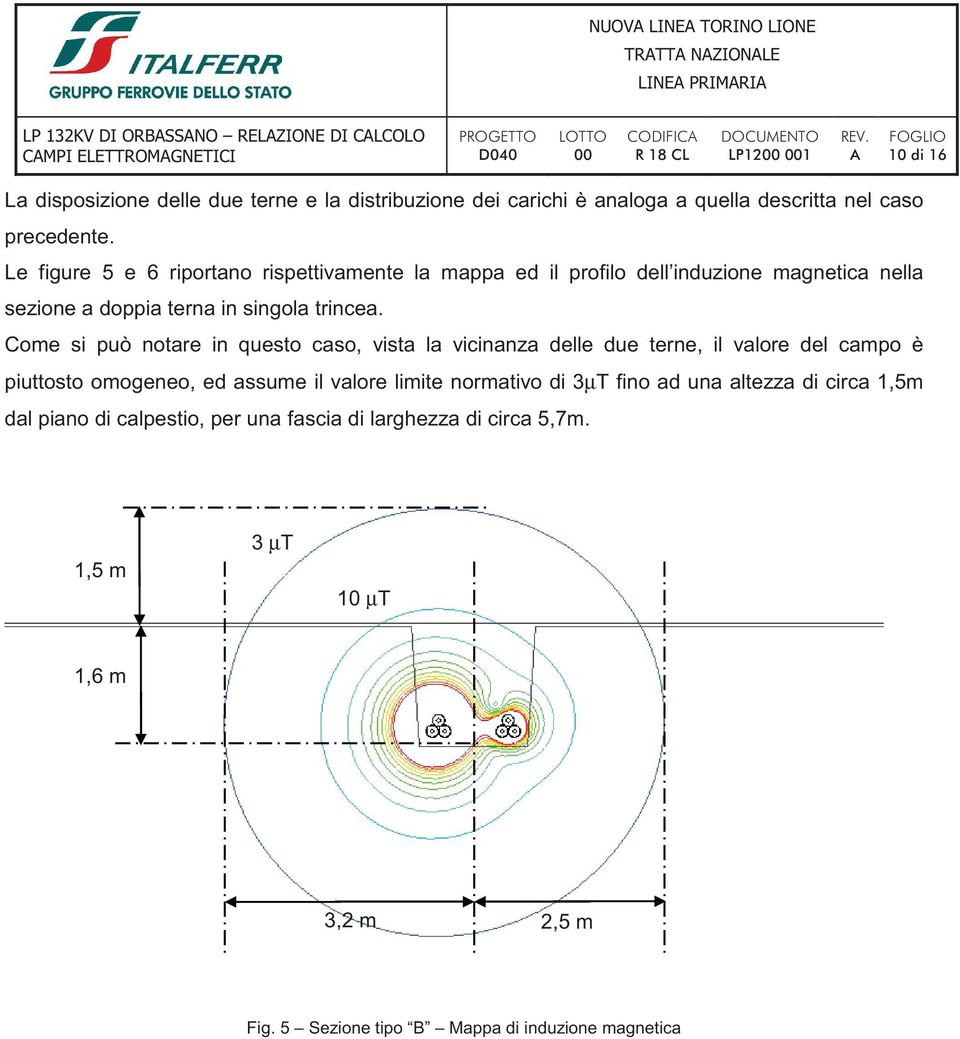 Come si può notare in questo caso, vista la vicinanza delle due terne, il valore del campo è piuttosto omogeneo, ed assume il valore limite