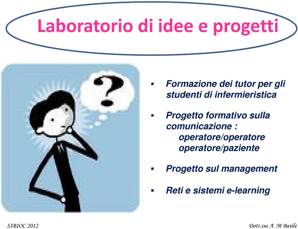 sulla comunicazione : operatore/operatore