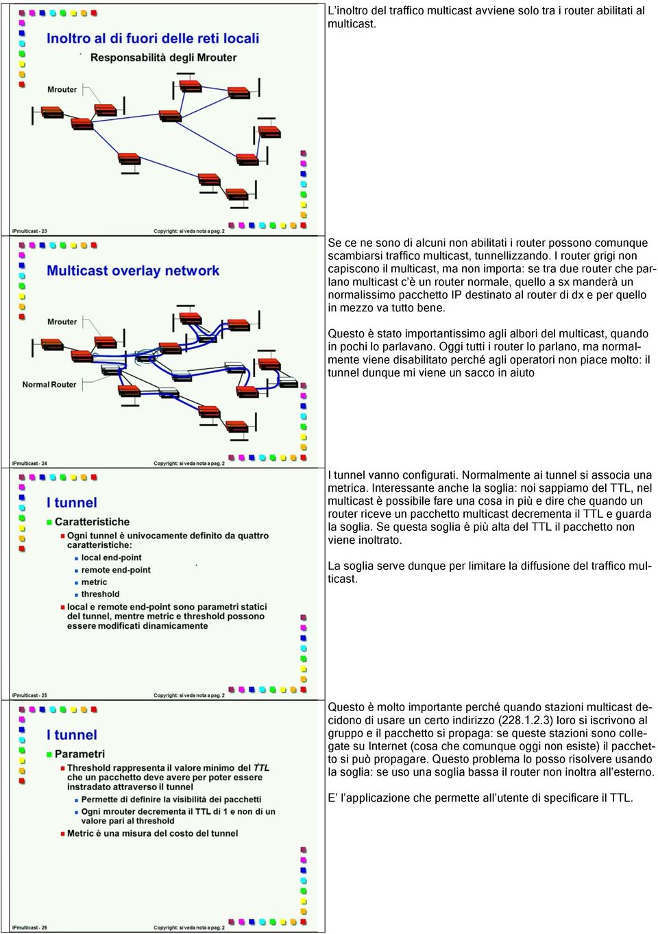 per quello in mezzo va tutto bene. Questo è stato importantissimo agli albori del multicast, quando in pochi lo parlavano.