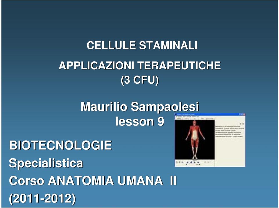 Sampaolesi lesson 9 BIOTECNOLOGIE