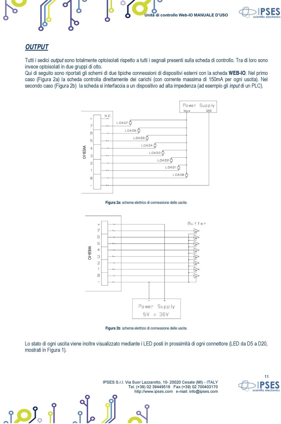 Nel primo caso (Figura 2a) la scheda controlla direttamente dei carichi (con corrente massima di 150mA per ogni uscita).