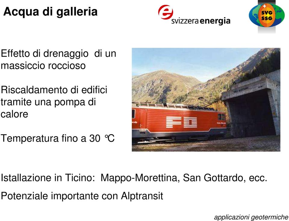 fino a 30 C Istallazione in Ticino: Mappo-Morettina, San