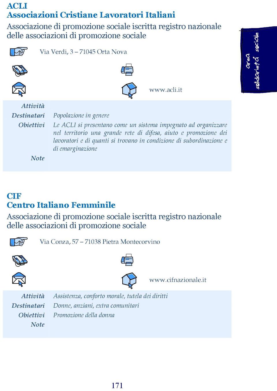 di subordinazione e di emarginazione CIF Centro Italiano Femminile Via Conza, 57 71038 Pietra Montecorvino www.