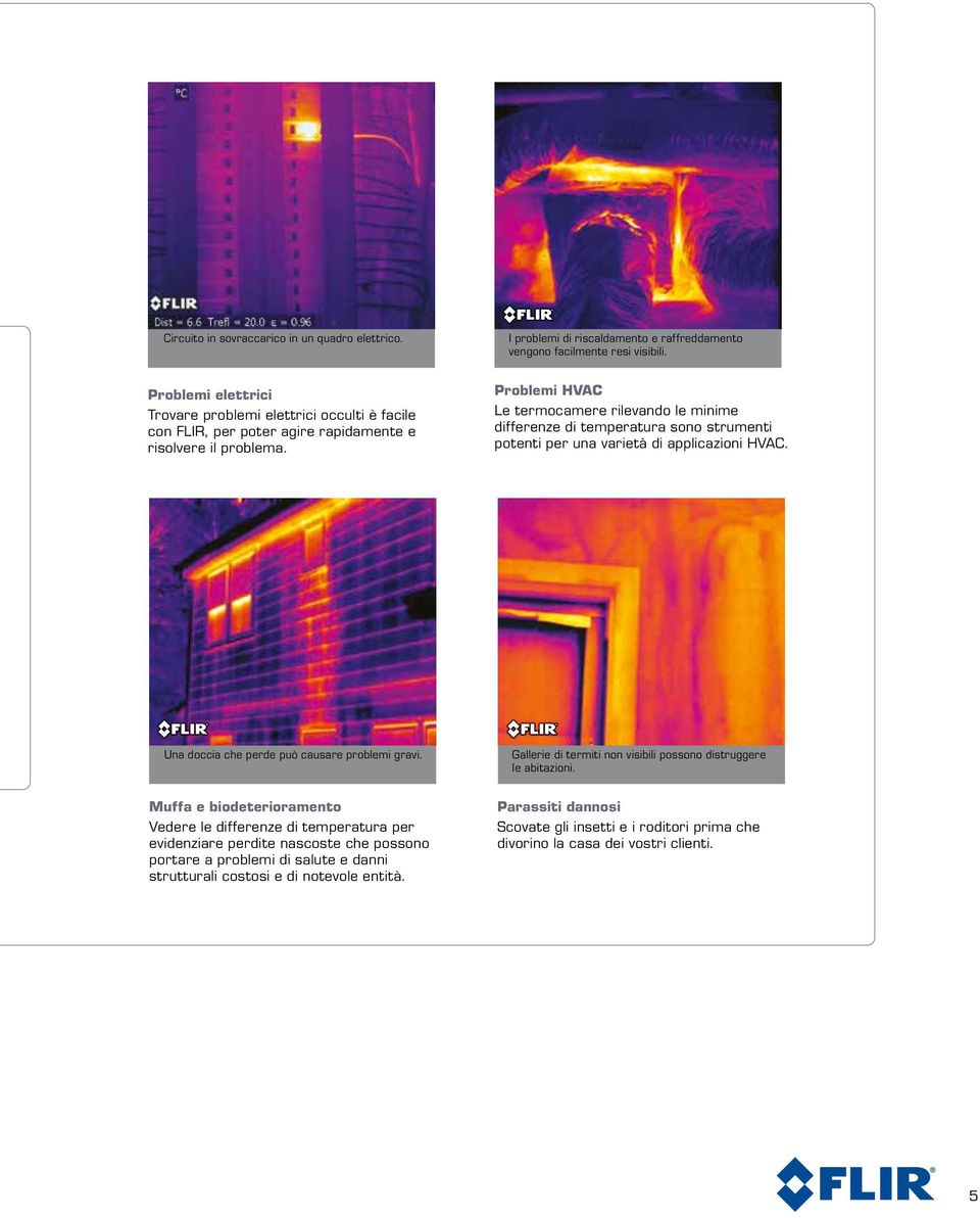 Problemi HVAC Le termocamere rilevando le minime differenze di temperatura sono strumenti potenti per una varietà di applicazioni HVAC. Una doccia che perde può causare problemi gravi.