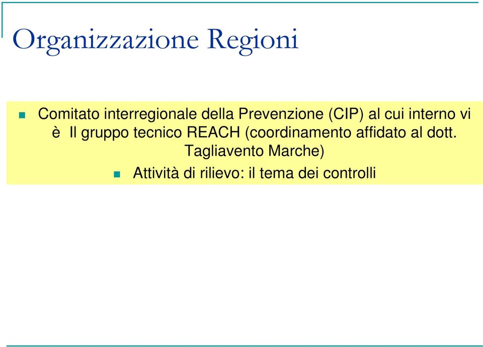 tecnico REACH (coordinamento affidato al dott.