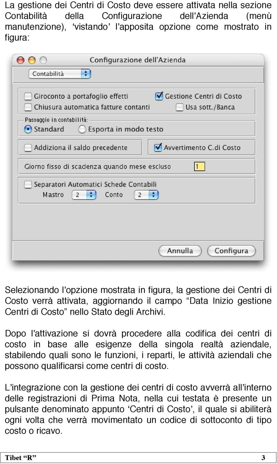 Dopo l attivazione si dovrà procedere alla codifica dei centri di costo in base alle esigenze della singola realtà aziendale, stabilendo quali sono le funzioni, i reparti, le attività aziendali che