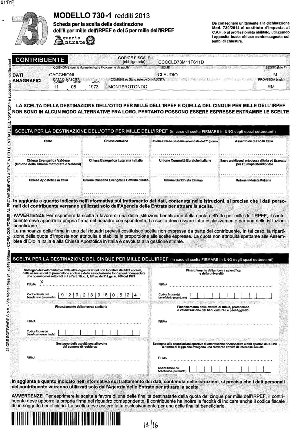 al prfessinista abilitat, utilizzand I appsita busta chiusa cntrassegnata sui lembi di chiusura.