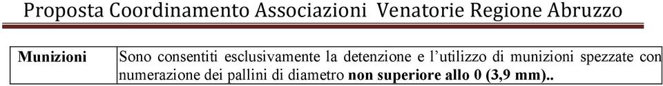 spezzate con numerazione dei pallini di