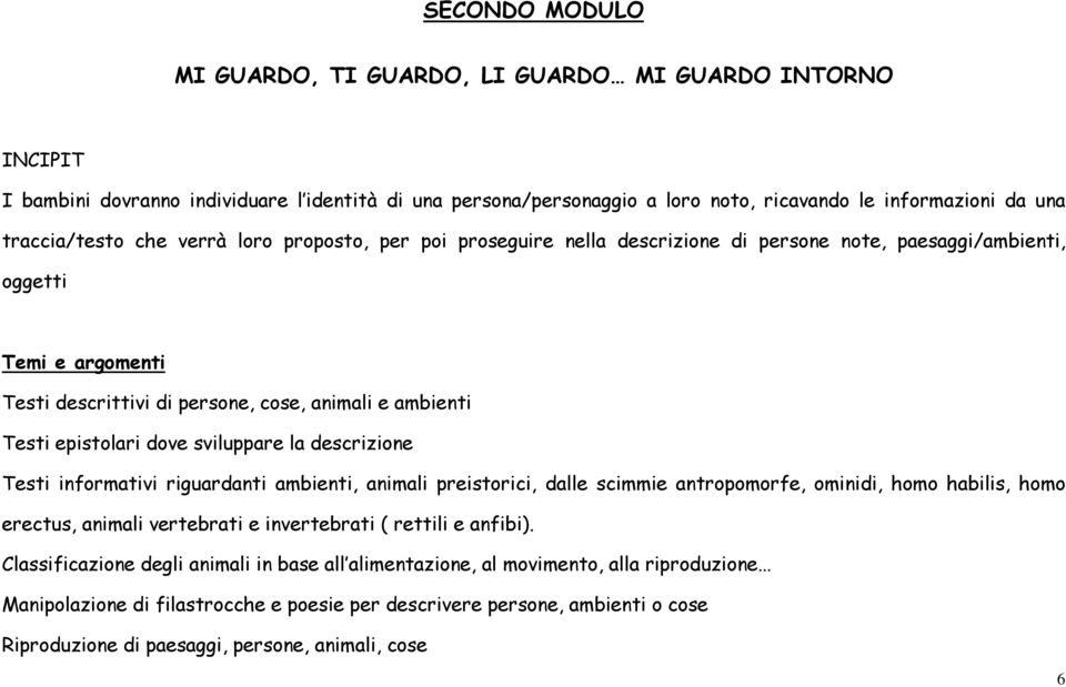 epistolari dove sviluppare la descrizione Testi informativi riguardanti ambienti, animali preistorici, dalle scimmie antropomorfe, ominidi, homo habilis, homo erectus, animali vertebrati e