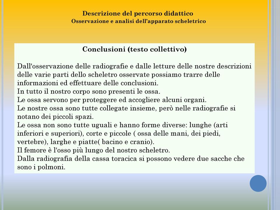 Le nostre ossa sono tutte collegate insieme, però nelle radiografie si notano dei piccoli spazi.