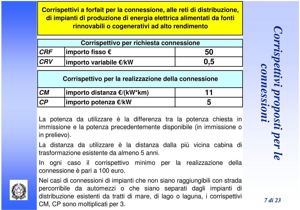 da utilizzare è la differenza tra la potenza chiesta in immissione e la potenza precedentemente disponibile (in immissione o in prelievo).