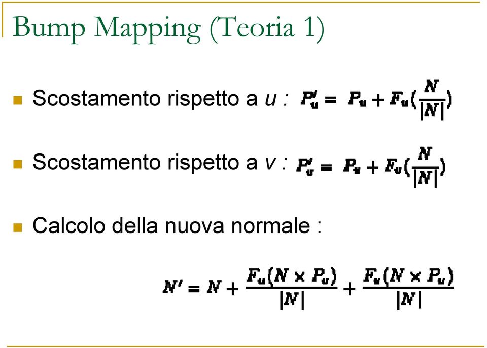 Scostamento rispetto a v :