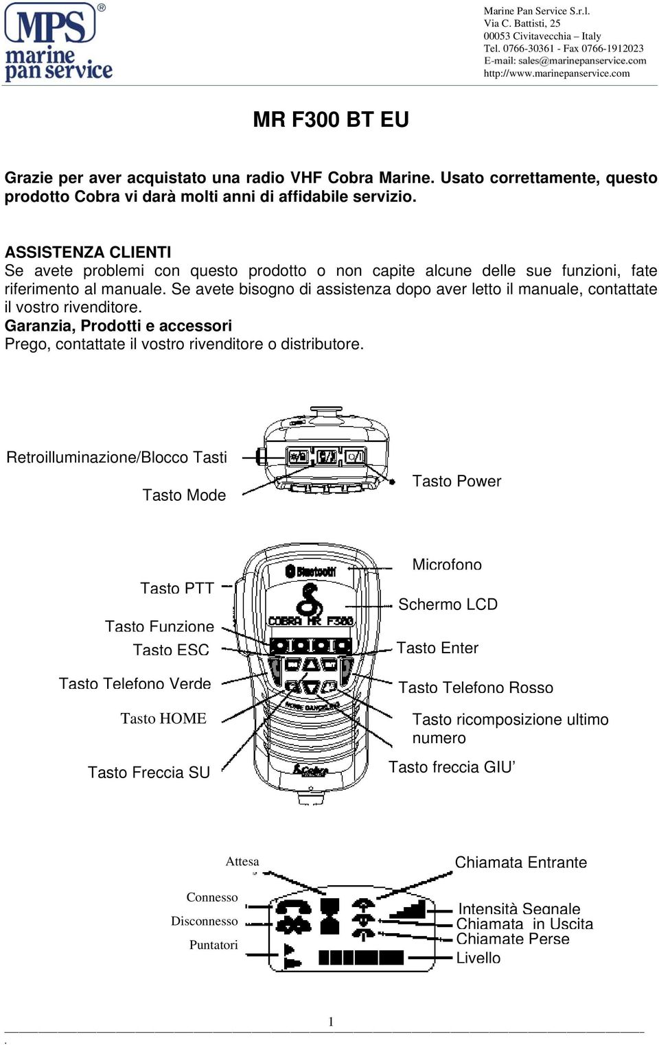 bisogno di assistenza dopo aver letto il manuale, contattate il vostro rivenditore Garanzia, Prodotti e accessori Prego, contattate il vostro rivenditore o distributore Retroilluminazione/Blocco