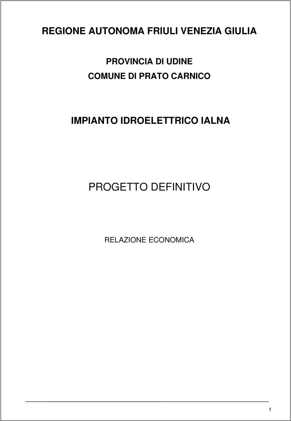 PRATO CARNICO IMPIANTO IDROELETTRICO