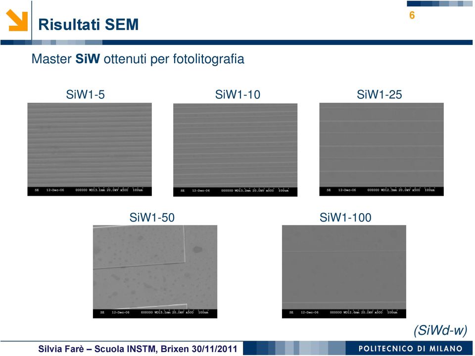 fotolitografia SiW1-5