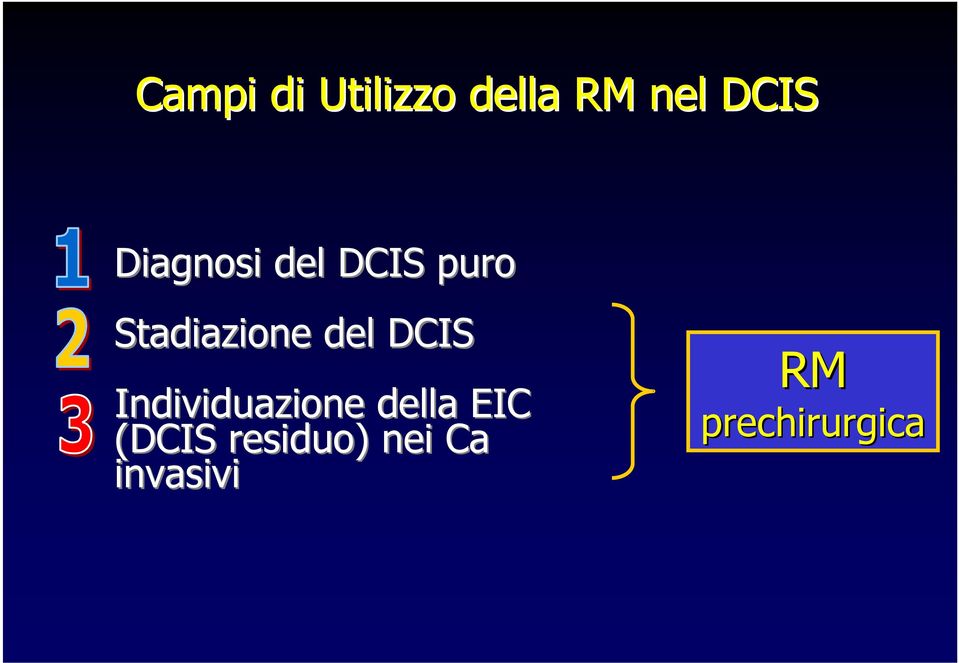 del DCIS Individuazione della EIC