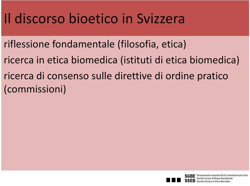 biomedica (istituti di etica biomedica) ricerca di