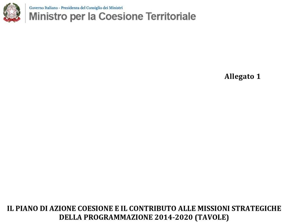 MISSIONI STRATEGICHE DELLA