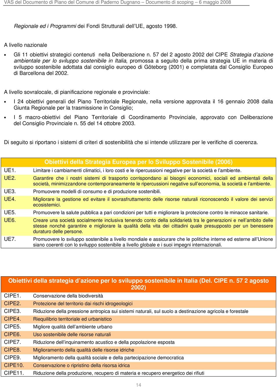 consiglio europeo di Göteborg (2001) e completata dal Consiglio Europeo di Barcellona del 2002.