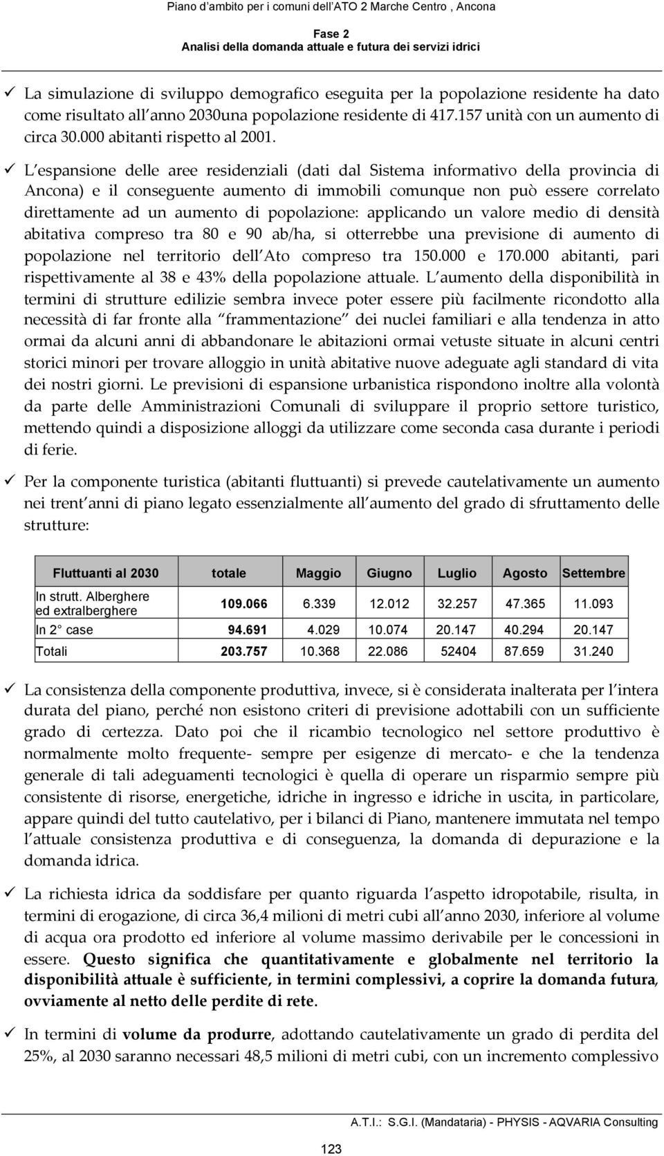 L espansione delle aree residenziali (dati dal Sistema informativo della provincia di Ancona) e il conseguente aumento di immobili comunque non può essere correlato direttamente ad un aumento di