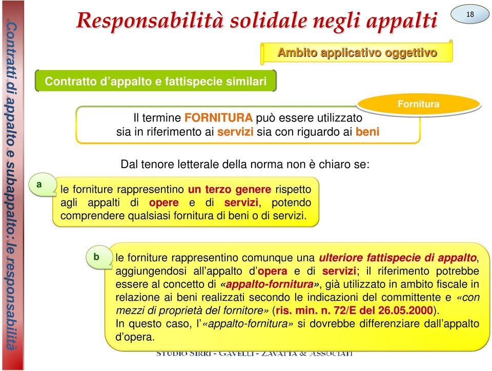 b le forniture rappresentino comunque una ulteriore fattispecie di appalto, aggiungendosi all appalto d opera e di servizi; il riferimento potrebbe essere al concetto di «appalto-fornitura», già