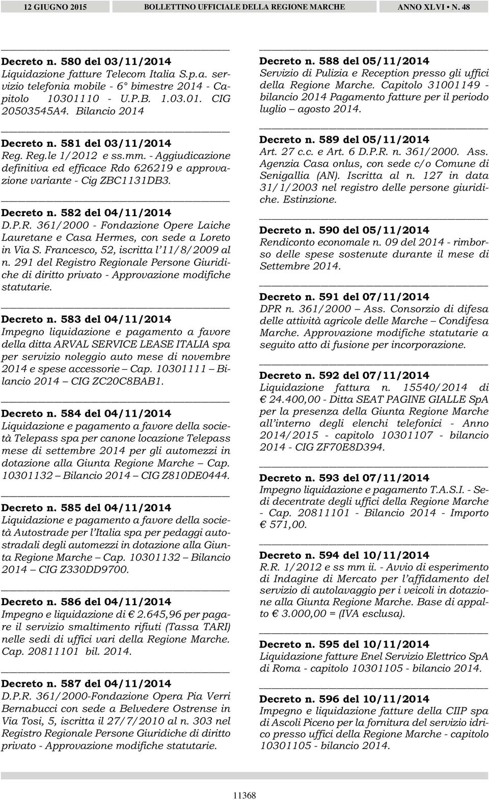 Francesco, 52, iscritta l 11/8/2009 al n. 291 del Registro Regionale Persone Giuridiche di diritto privato - Approvazione modifiche statutarie. Decreto n.