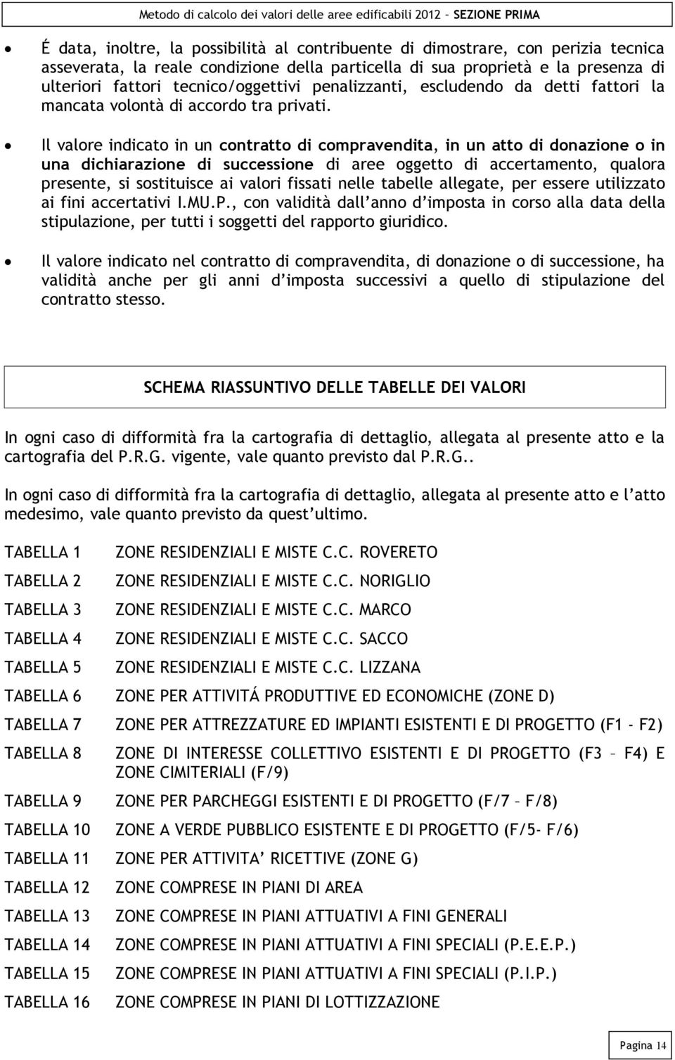 Il valore indicato in un contratto di compravendita, in un atto di donazione o in una dichiarazione di successione di aree oggetto di accertamento, qualora presente, si sostituisce ai valori fissati