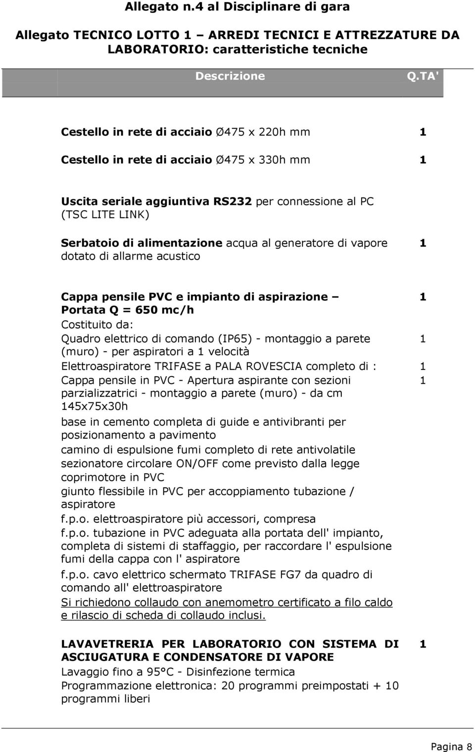 velocità Elettroaspiratore TRIFASE a PALA ROVESCIA completo di : Cappa pensile in PVC - Apertura aspir con sezioni parzializzatrici - montaggio a parete (muro) - da cm 45x75x30h base in cemento