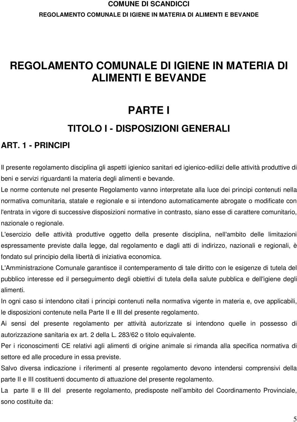 materia degli alimenti e bevande.