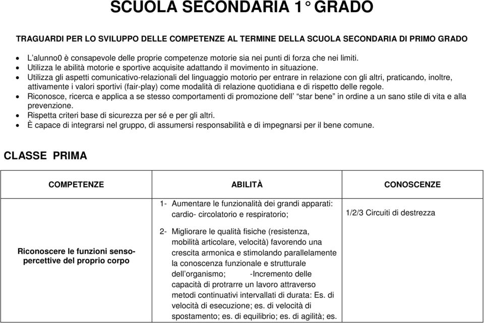 Utilizza gli aspetti comunicativo-relazionali del linguaggio motorio per entrare in relazione con gli altri, praticando, inoltre, attivamente i valori sportivi (fair-play) come modalità di relazione