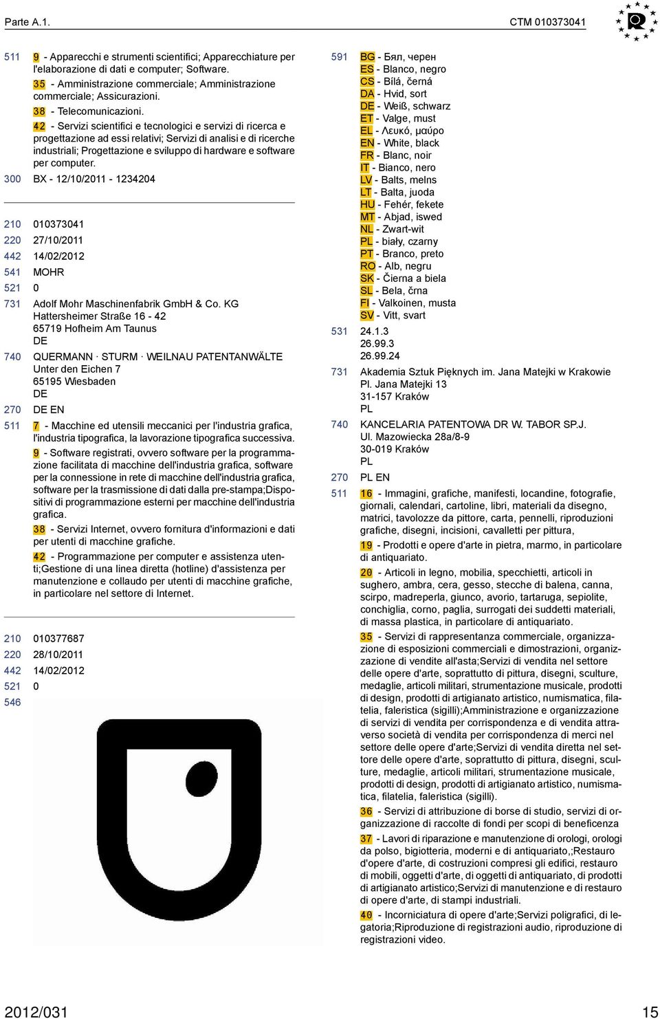 42 - Servizi scientifici e tecnologici e servizi di ricerca e progettazione ad essi relativi; Servizi di analisi e di ricerche industriali; Progettazione e sviluppo di hardware e software per