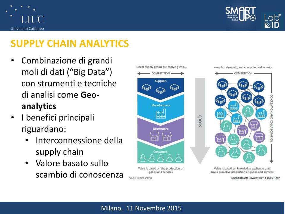 Geoanalytics I benefici principali riguardano: