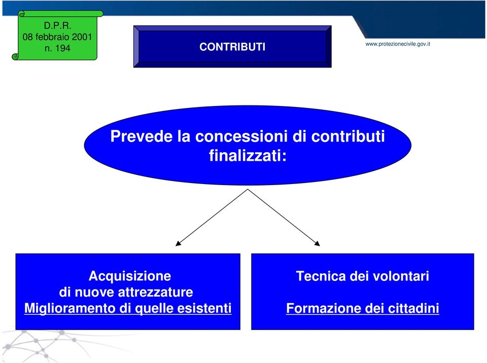 it Prevede la concessioni di contributi finalizzati: