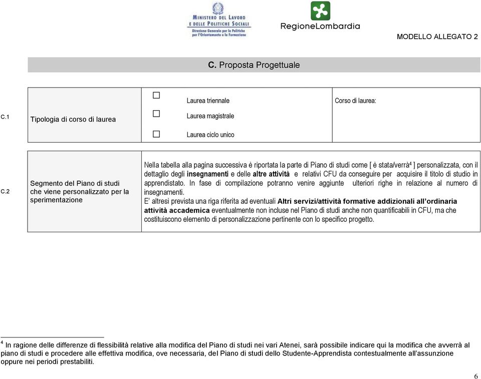 il dettaglio degli insegnamenti e delle altre attività e relativi CFU da conseguire per acquisire il titolo di studio in apprendistato.