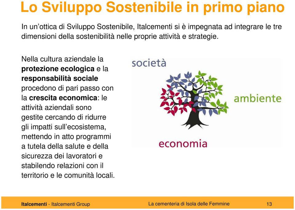 Nella cultura aziendale la protezione ecologica e la responsabilità sociale procedono di pari passo con la crescita economica: le attività aziendali sono