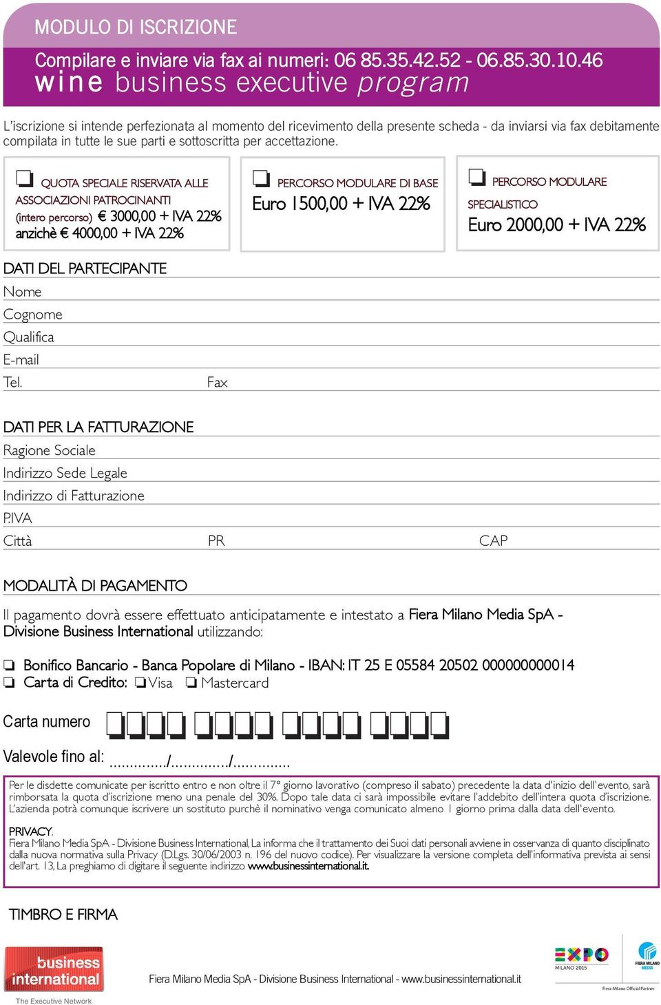 sottoscritta per accettazione.