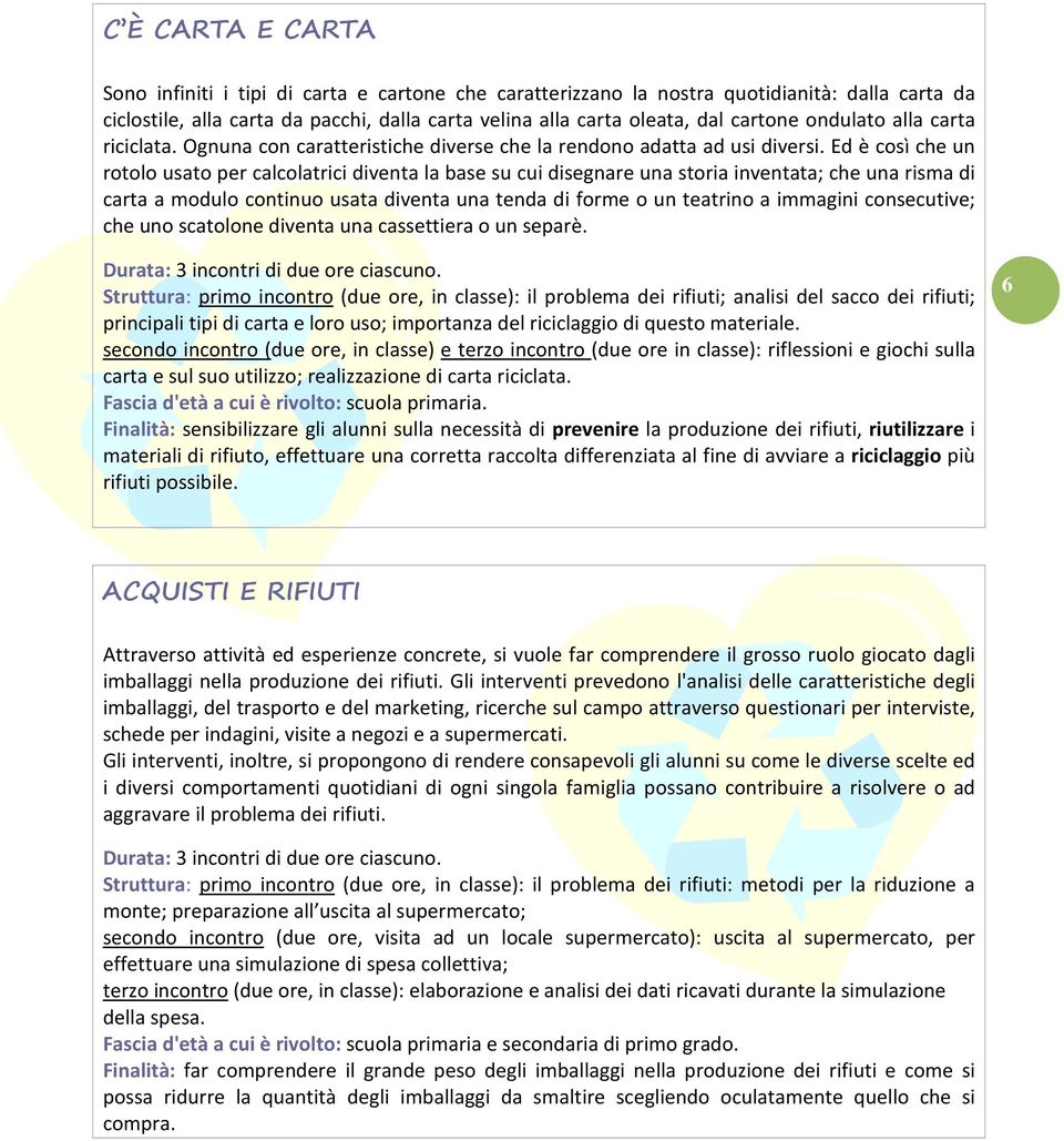 Ed è così che un rotolo usato per calcolatrici diventa la base su cui disegnare una storia inventata; che una risma di carta a modulo continuo usata diventa una tenda di forme o un teatrino a