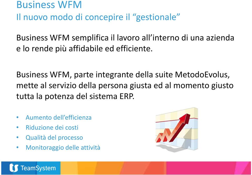 Business WFM, parte integrante della suite MetodoEvolus, mette al servizio della persona giusta