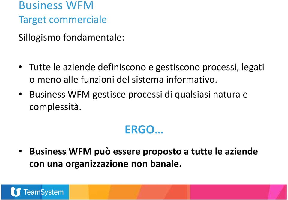 Business WFM gestisce processi di qualsiasi natura e complessità.