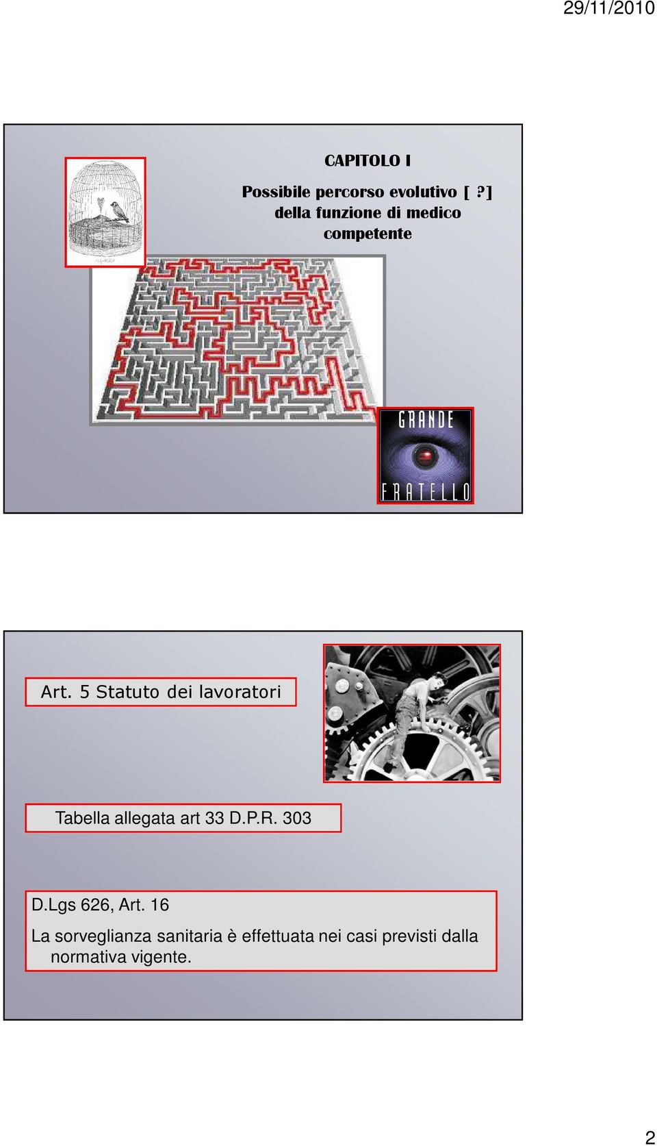 5 Statuto dei lavoratori Tabella allegata art 33 D.P.R. 303 D.