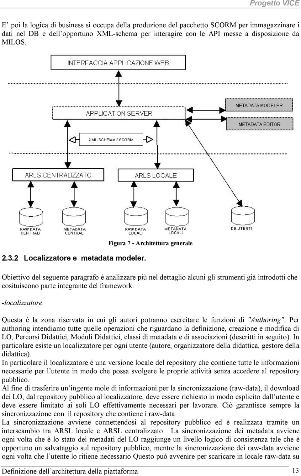 Figura 7 - Architettura generale Obiettivo del seguente paragrafo è analizzare più nel dettaglio alcuni gli strumenti già introdotti che cosituiscono parte integrante del framework.